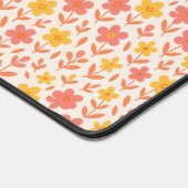 Rosa und gelbe Blume Schreibtischunterlage (Ecke)