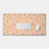 Rosa und gelbe Blume Schreibtischunterlage (Tastatur & Maus)