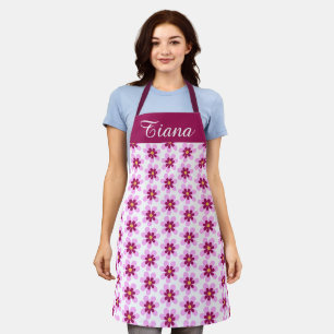 Rosa und gelbe Blume Schürze