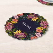 Rosa und gelbe Blume Untersetzer (angewinkelt)