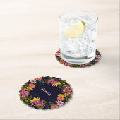 Rosa und gelbe Blume Untersetzer (Vor Ort)