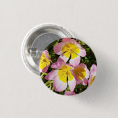 Rosa und gelbe Blumen Button (Vorne & Hinten)