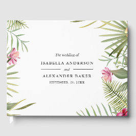 Rosa und gelbe Blumen Gästebuch