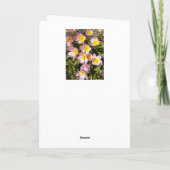 Rosa und gelbe Blumen Geburtstagskarte Karte (Rückseite)