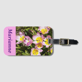 Rosa und gelbe Blumen Gepäckanhänger