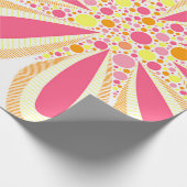 Rosa und gelbe Blumen Geschenkpapier (Ecke)
