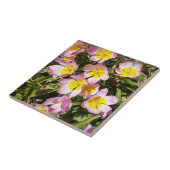 Rosa und gelbe Blumen Keramik Fliesen (Seite)