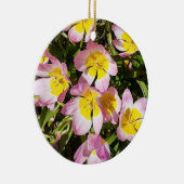 Rosa und gelbe Blumen Keramik Ornament (Rechts)