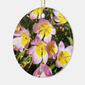 Rosa und gelbe Blumen Keramik Ornament (Links)