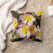 Rosa und gelbe Blumen Kissen (Decke)