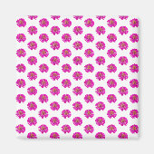 Rosa und gelbe Blumen Magnet (Vorne)
