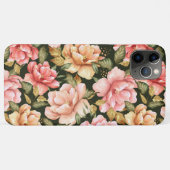 Rosa und gelbe Blumen. Romantisches Muster Case-Mate iPhone Hülle (Rückseite (Horizontal))