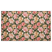 Rosa und gelbe Blumen. Romantisches Muster Stoff (Fat Quarter (45,7 x 55,9 cm))