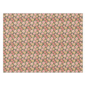 Rosa und gelbe Blumen. Romantisches Muster Tischdecke (Vorderseite (Horizontal))