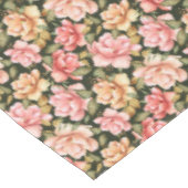 Rosa und gelbe Blumen. Romantisches Muster Tischdecke (Schrägansicht)