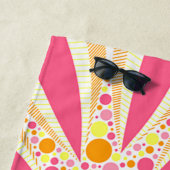 Rosa und gelbe Blumen Strandtuch (Beispiel)