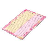 Rosa und gelbe Blumenzwiebeln - Speiseplan & Leben Notizblock (angewinkelt)