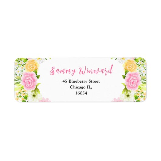 Rosa und gelbe Blüten und Brautparty in Foliage (Vorne)