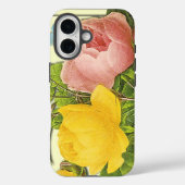 Rosa und gelbe Botanische Rosenbuquet Case-Mate iPhone Hülle (Rückseite)