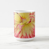 Rosa und Gelbe Dahlia Kaffeetasse (Mittel)