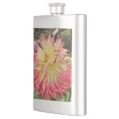 Rosa und gelbe Dahlia Klassischer Hip Flask Flachmann (Links)
