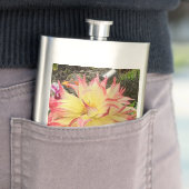 Rosa und gelbe Dahlia Klassischer Hip Flask Flachmann (Beispiel)