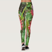 Rosa und Gelbe Dahlia Leggings (Rückseite)