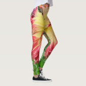 Rosa und Gelbe Dahlia Leggings (Rechts)