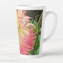 Rosa und Gelbe Dahlia Milchtasse