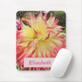 Rosa und Gelbe Dahlia Mousepad (Mit Mouse)