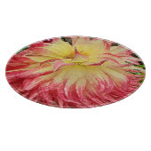 Rosa und Gelbe Dahlia Schneidebrett (Ecke)