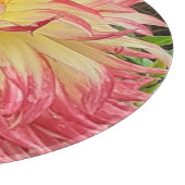 Rosa und Gelbe Dahlia Schneidebrett (Ecke)