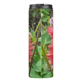 Rosa und Gelbe Dahlia Thermosbecher (Rückseite)