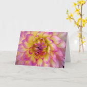 rosa und gelbe Dahlie Karte (Gelbe Blume)