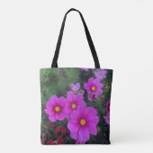 Rosa und gelbe Daisy Blume Tote Tasche (Rückseite)