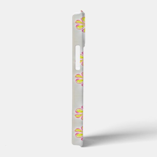 Rosa und Gelbe Daisy Case-Mate iPhone Hülle (Rückseite / Rechts)