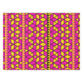 rosa und gelbe Dreiecke Muster Tischdecke (Vorderseite (Horizontal))