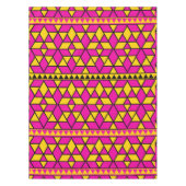 rosa und gelbe Dreiecke Muster Tischdecke (Vorderseite)