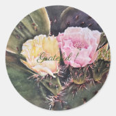 Rosa und gelbe Farbe Runder Aufkleber (Vorderseite)