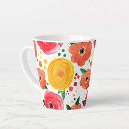 Rosa und gelbe Flora Milchtasse