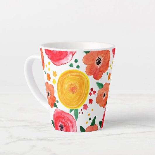 Rosa und gelbe Flora Milchtasse (Linke Ecke)