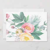 Rosa und gelbe Flora werden Sie meine Brautjungfra Einladung (Rückseite)