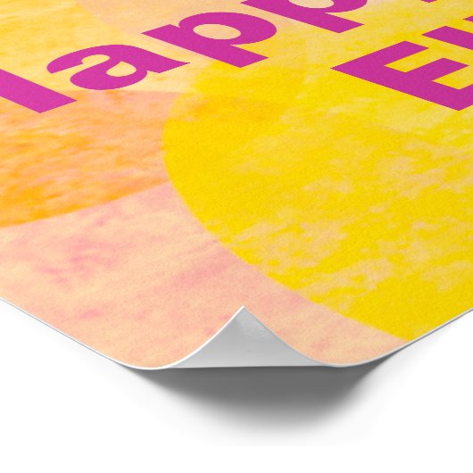 Rosa und Gelbe Geburt Poster (Ecke)