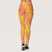 Rosa und gelbe Gefärbte Krawatte Leggings (Rückseite)