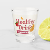 Rosa und gelbe gesunde Trinkgläser Schnapsglas (Vorderseite)