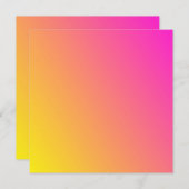 Rosa und gelbe Gradienten Einladung (Vorne/Hinten)