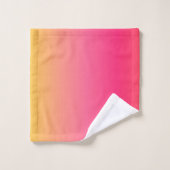 rosa und gelbe Gradientenkonstruktion Badhandtuch Set (Waschlappen)