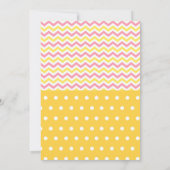 Rosa und gelbe Gummiente Einladung (Rückseite)