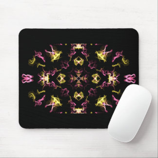 Rosa und gelbe Hippie Mandala Zeichnend Mousepad
