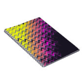 Rosa und Gelbe Horror Waves Notizblock (Rechte Seite)